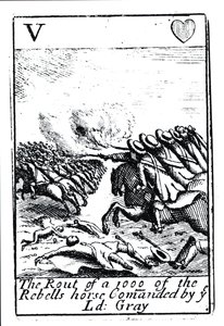 1685年7月6日、セッジムーアの戦いでの反逆者1000人の敗走 作： English School